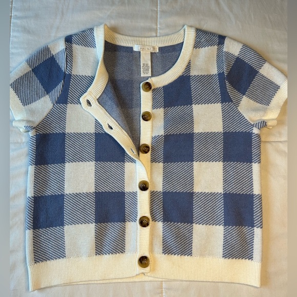 FULL TILT | Plaid Gingham BF Sweater | Size: L - Picture 9 of 10
